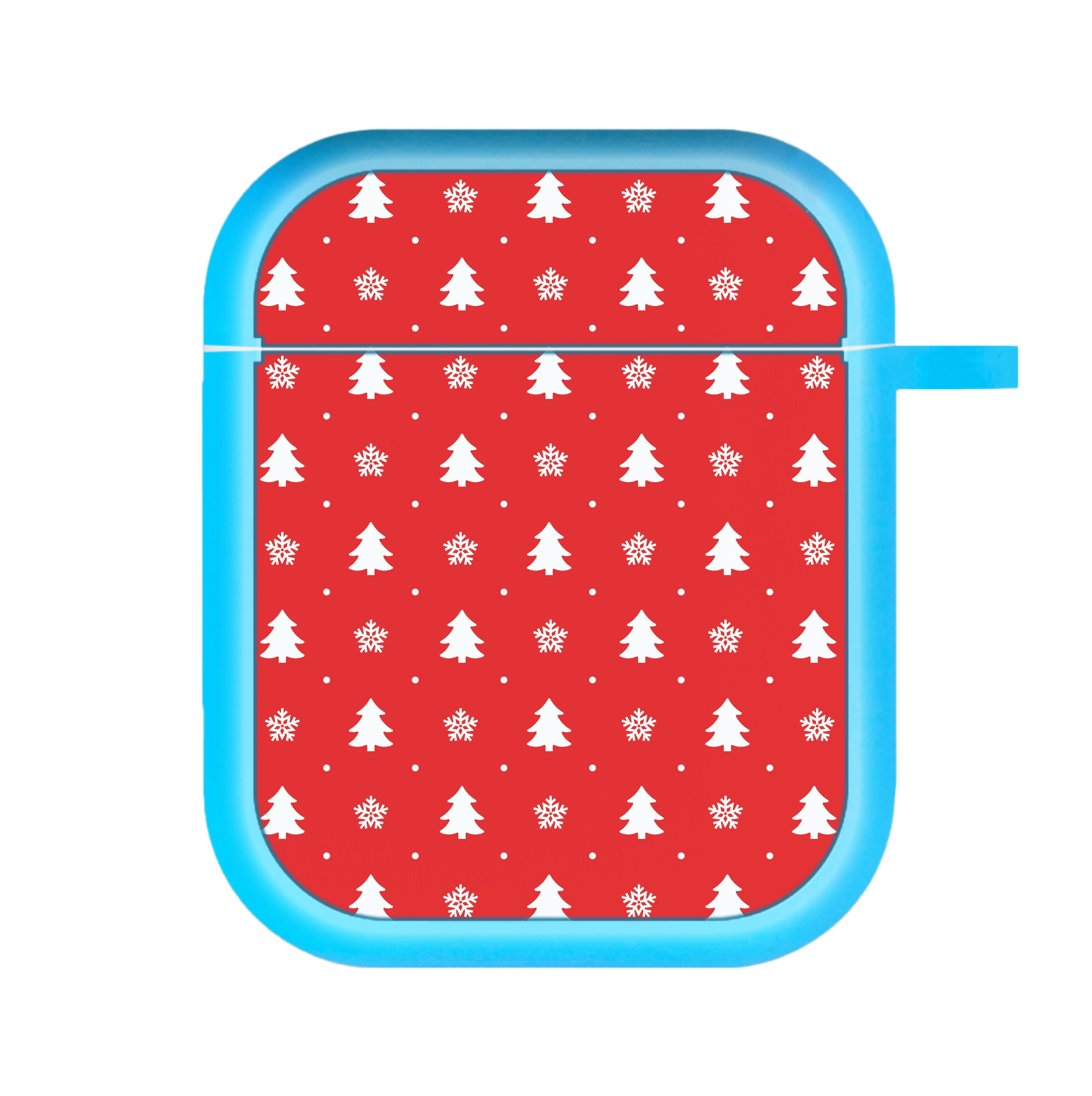 Red Tree Pattern AirPods Case