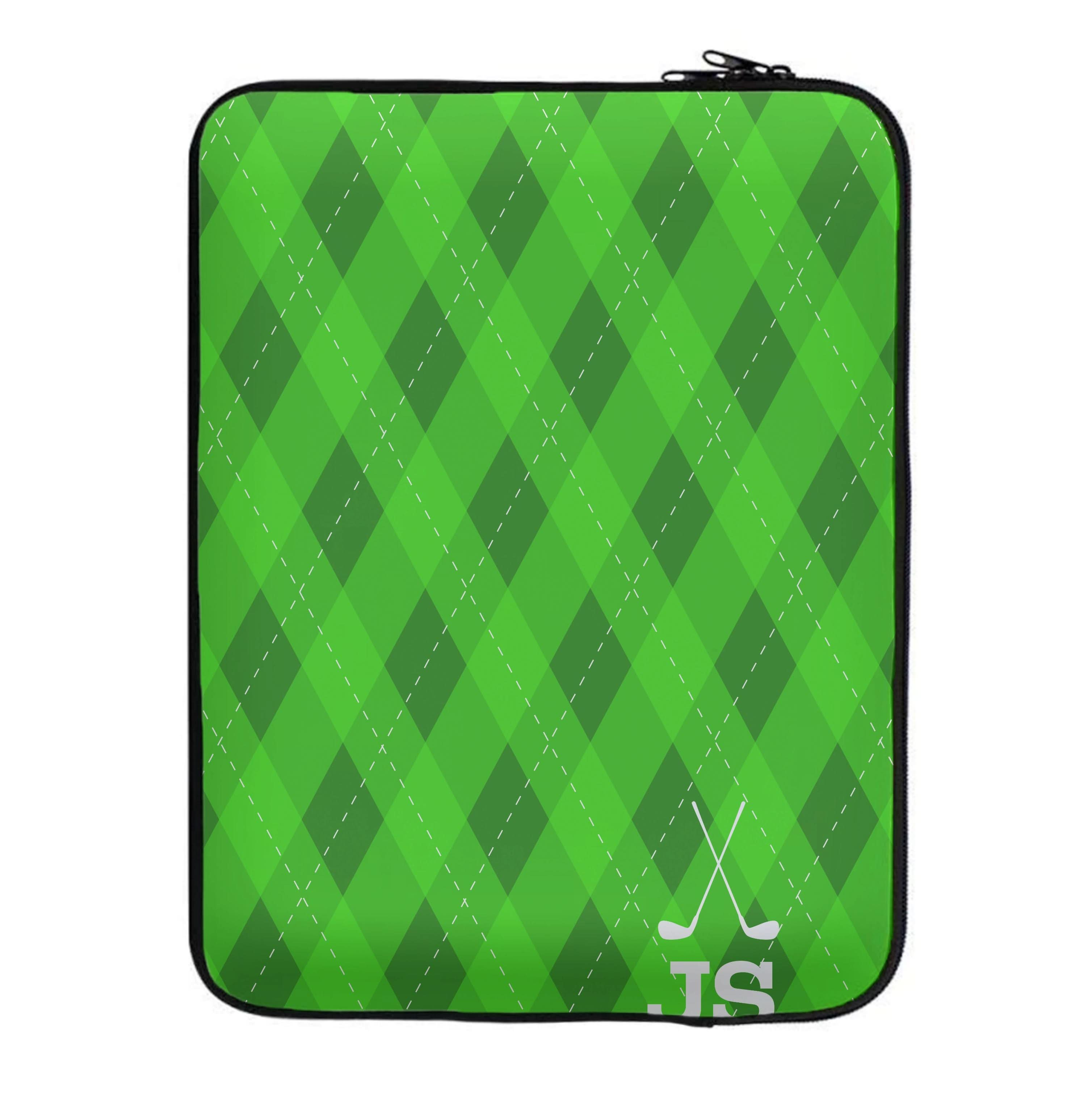 Personalised Golf Pattern Laptop Sleeve