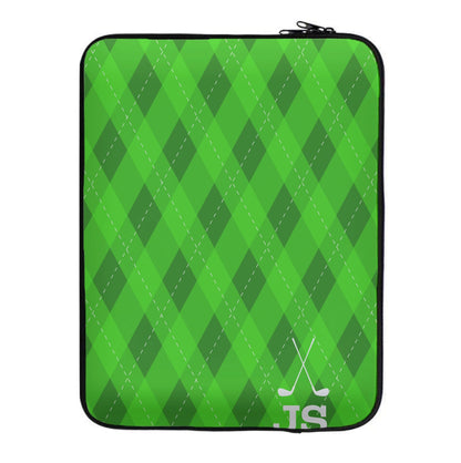 Personalised Golf Pattern Laptop Sleeve