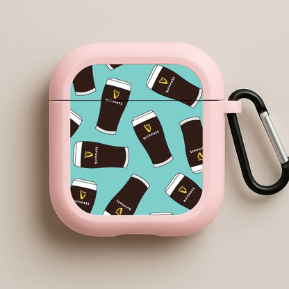 Stout Pint Pattern Pink AirPods Case
