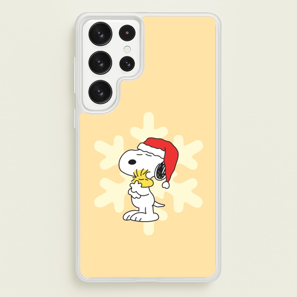Christmas Cartoon Beagle And Bird  Galaxy S22 Ultra Case