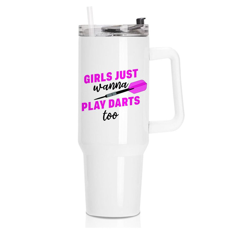 Girls Just Wanna Play Darts Too Tumbler