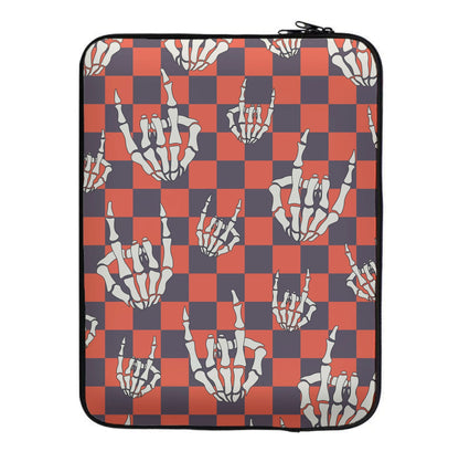 Rock On Skeleton Orange Laptop Sleeve