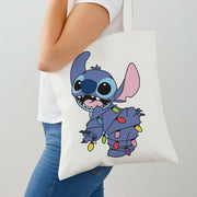 Cute Blue Alien Fairylights Tote Bag 2