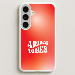 Aries Vibes Gradient Zodiac Galaxy S25FE Case
