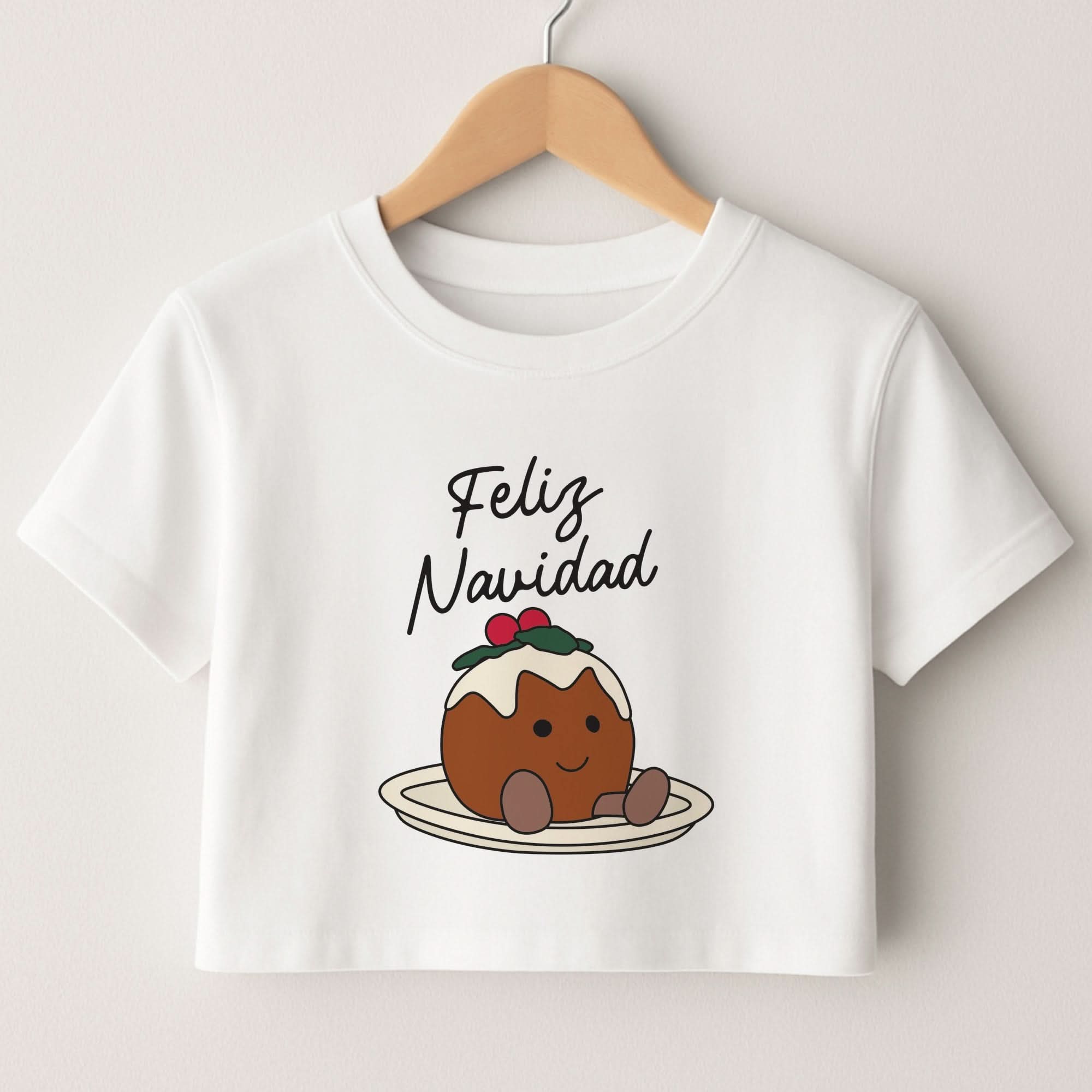 Christmas Pudding Plush Crop top
