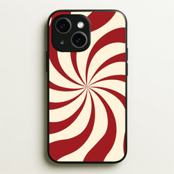 Peppermint Swirl Pattern iPhone 15 Case