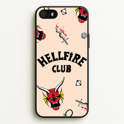 Hellfire Club Icons Collage Peach iPhone 5 / 5s / SE 2016 Case
