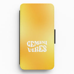 Gemini Vibes Gradient Zodiac Flip / Wallet Phone Case