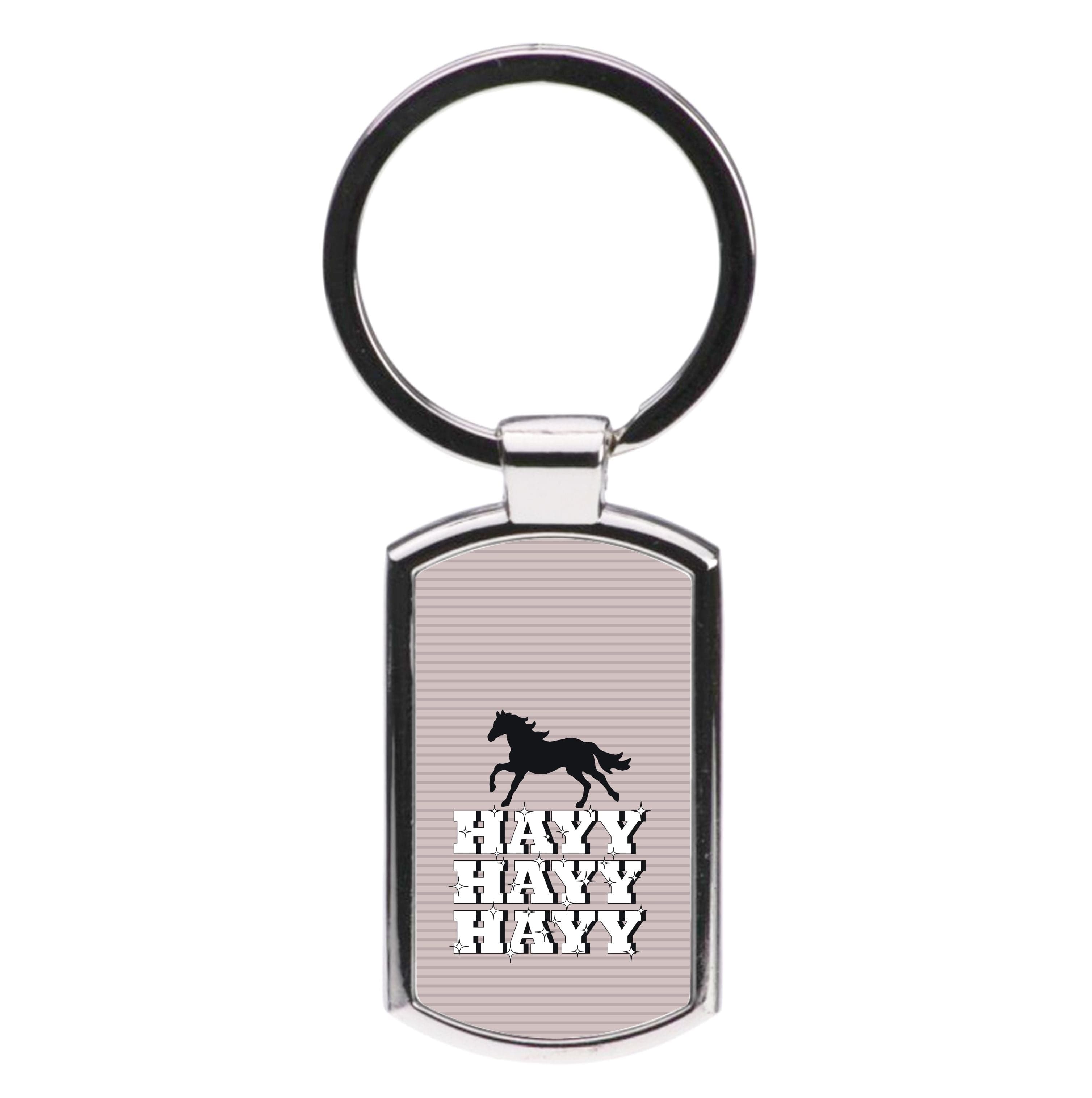 Hayy Hayy Hayy - Horses Luxury Keyring