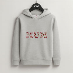 Floral Varsity Mum Grey Kids Hoodie