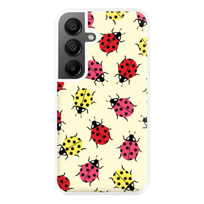  Ladybugs With Flower Spots Pattern Galaxy A55 Case