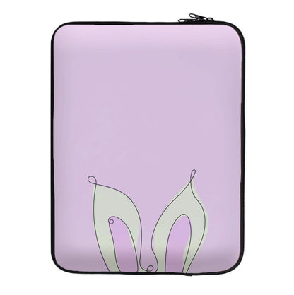 Outline Bunny Ears Laptop Sleeve