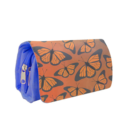 Orange Gradient Butterfly - Butterfly Patterns Pencil Case