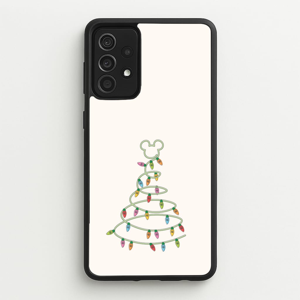 Cartoon Mouse Christmas Tree Lights Galaxy A52 / A52s Case