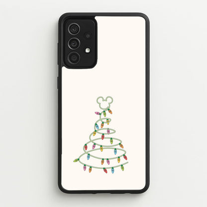 Cartoon Mouse Christmas Tree Lights Galaxy A52 / A52s Case