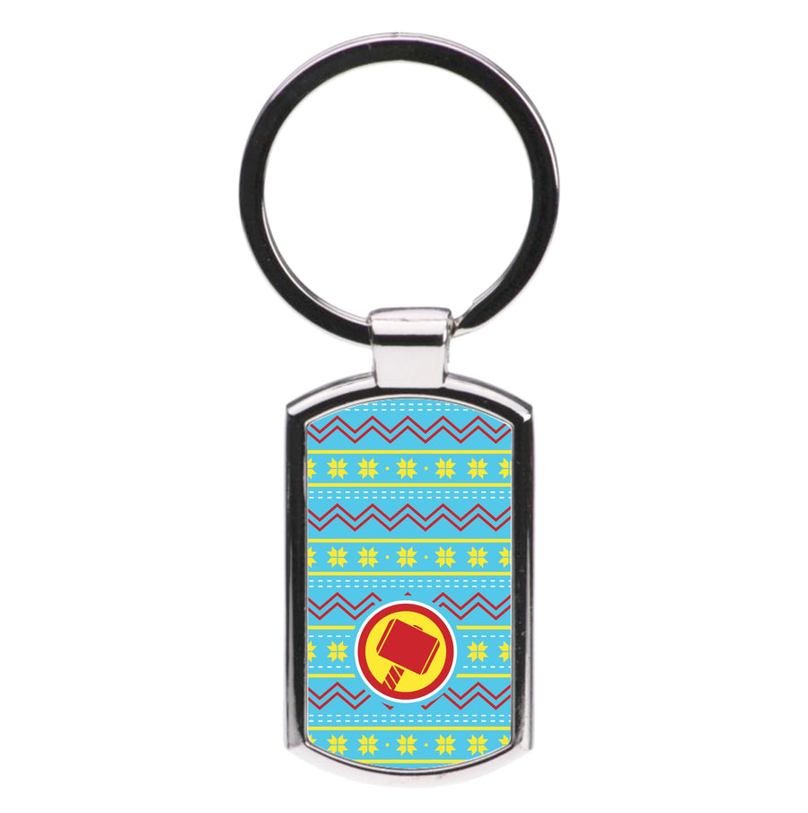 Hammer Christmas Pattern Luxury Keyring