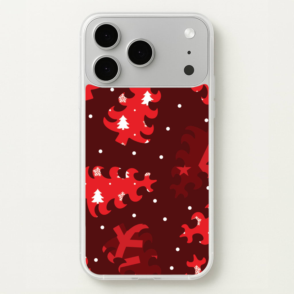 Wrapping Paper Christmas Tree Pattern iPhone 17 Pro Max Case