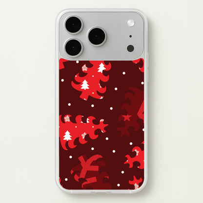 Wrapping Paper Christmas Tree Pattern iPhone 17 Pro Max Case