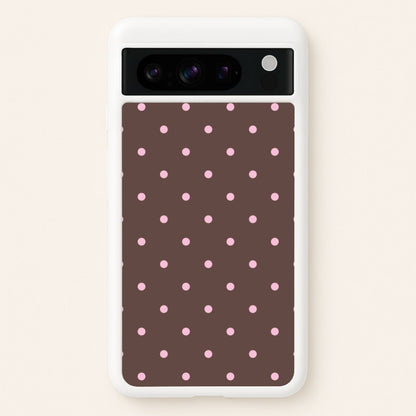 Chocolate & Strawberry Polka Dots Google Pixel 8 Pro Case