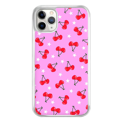 Heart Cherries And Stars Pattern Phone Case