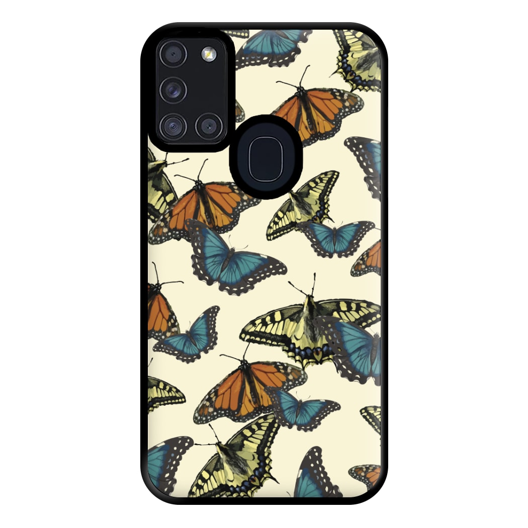 Butterfly Assortment Pattern Galaxy A21s Case