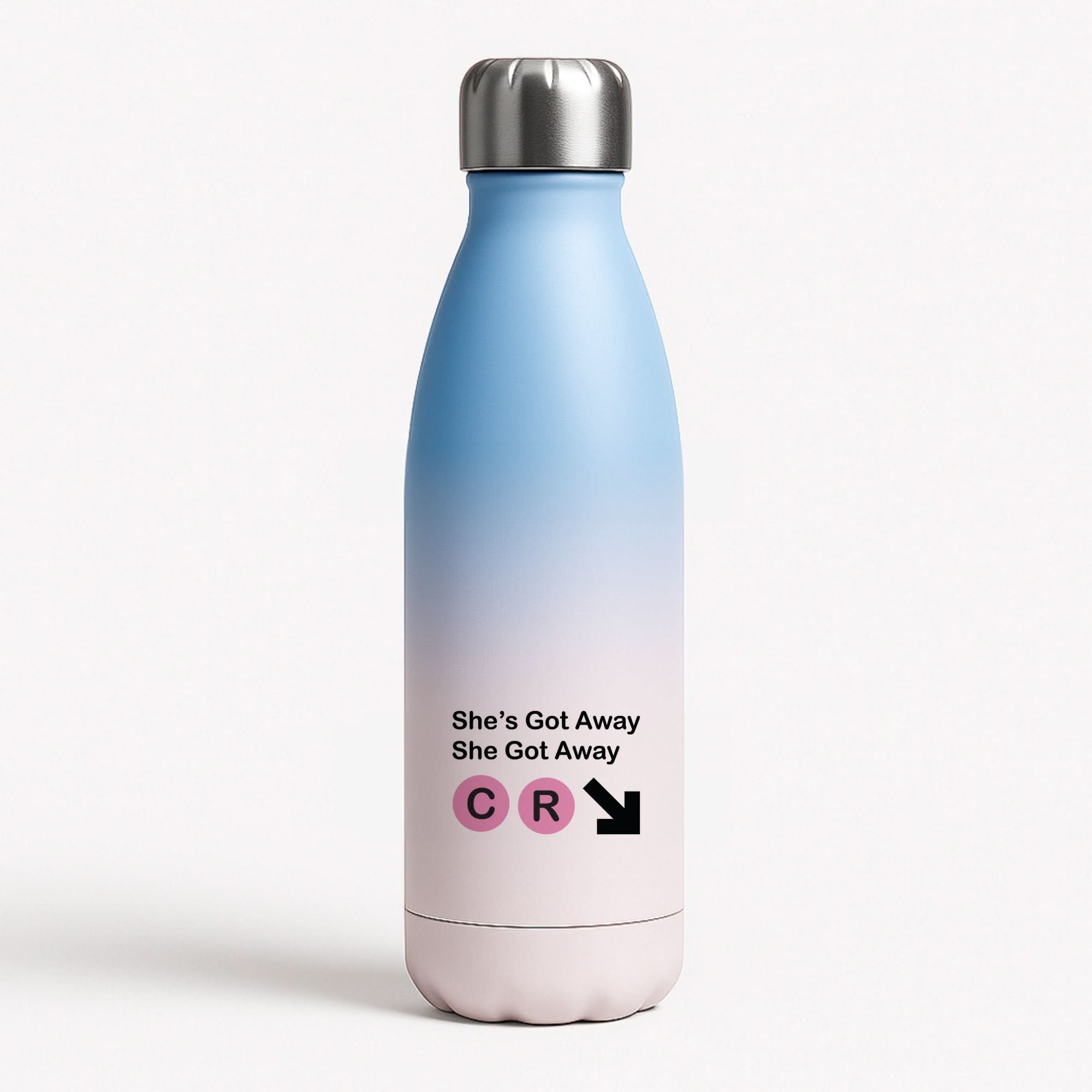She Got Away Blue Water Bottle