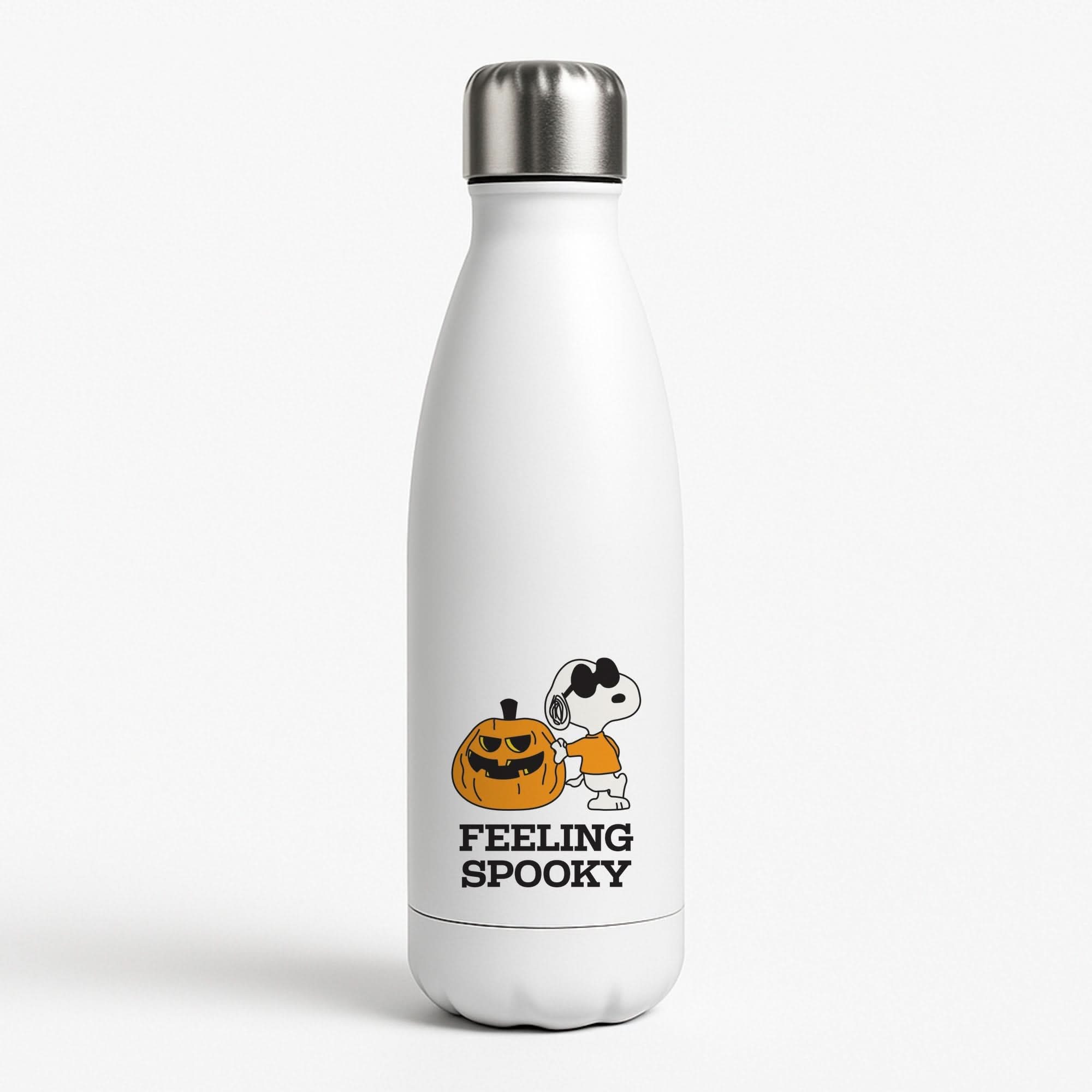 Feeling Spooky Cartoon Beagle White Water Bottle