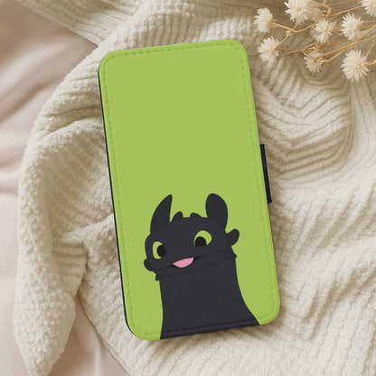Black Fury Dragon Leather Phone Case