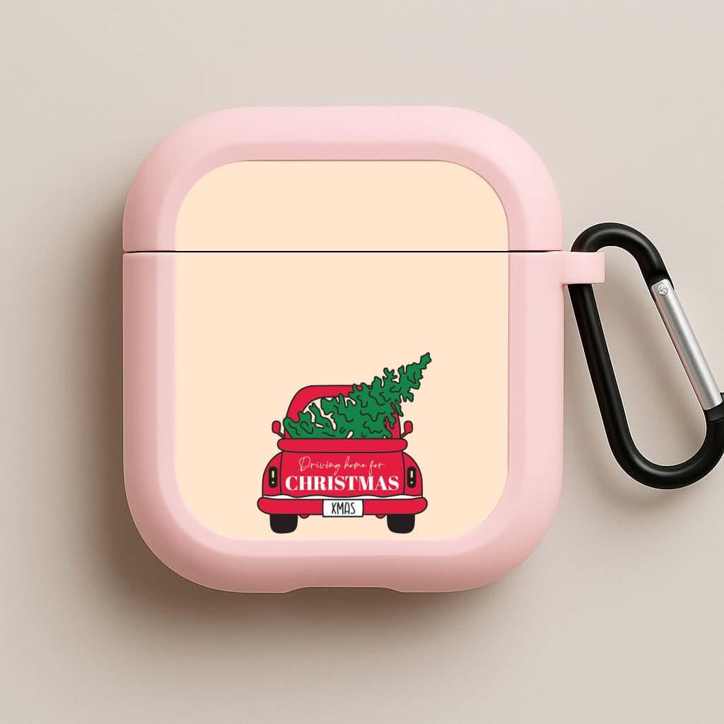 Driving Home For Christmas Truck Pink AirPods Case