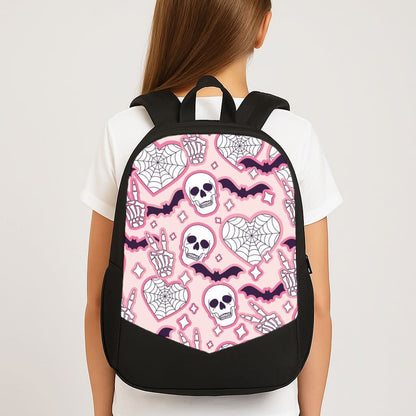 Cute Halloween Stickers Pattern School Bag