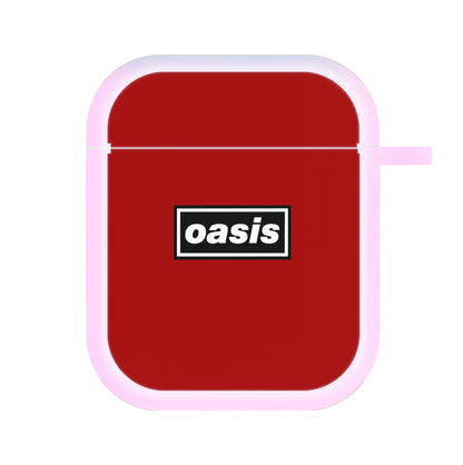 Band Name Red AirPods Case