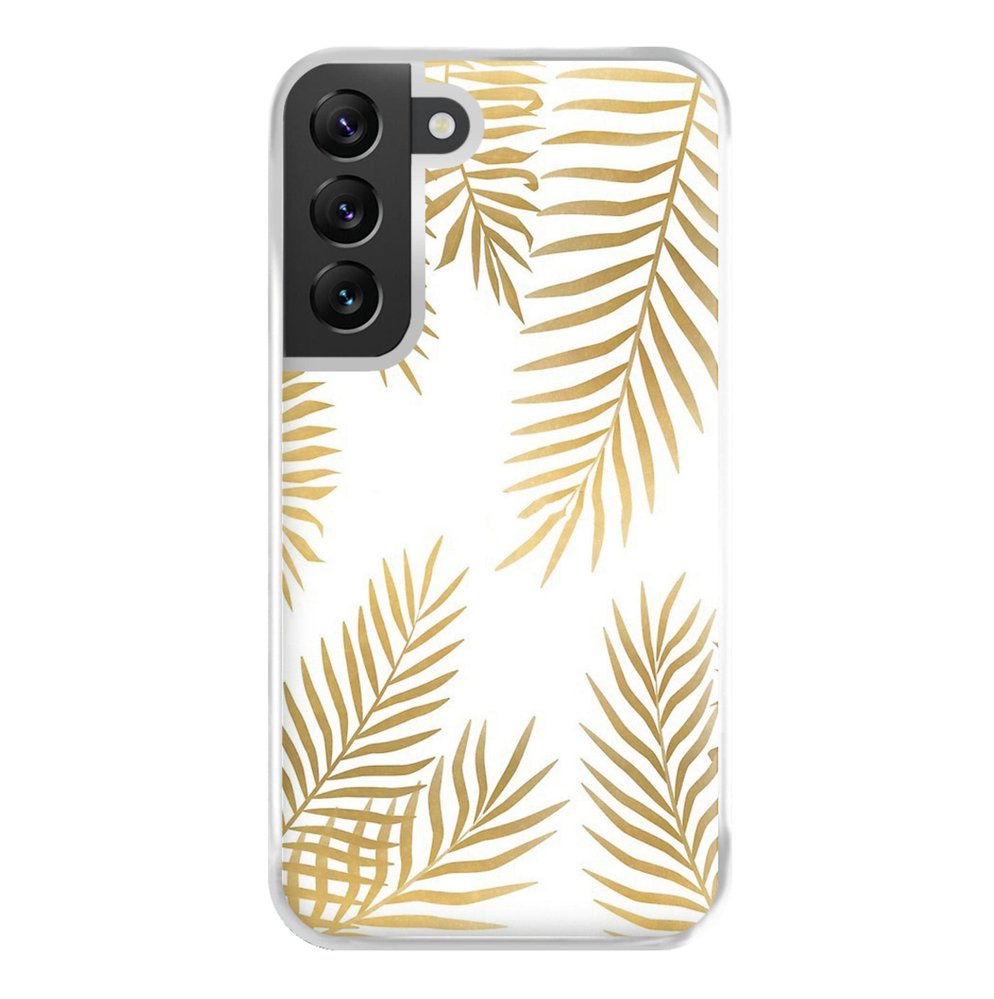 Gold Palm Leaf Pattern Phone Case