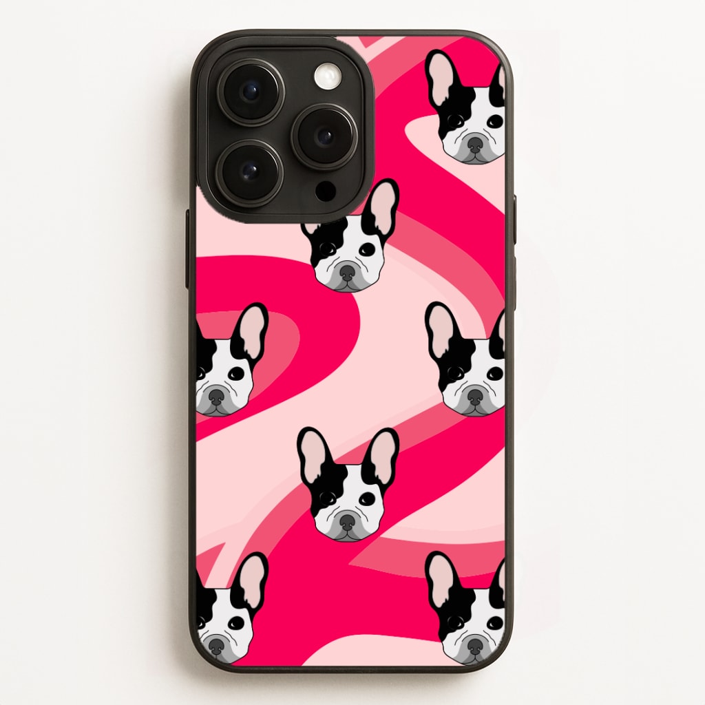 Abstact Frenchie - Dog Pattern Phone Case for iPhone, Samsung Galaxy and Google Pixel