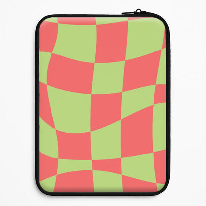 Abstract Red And Green Christmas Pattern Universal Laptop Sleeve