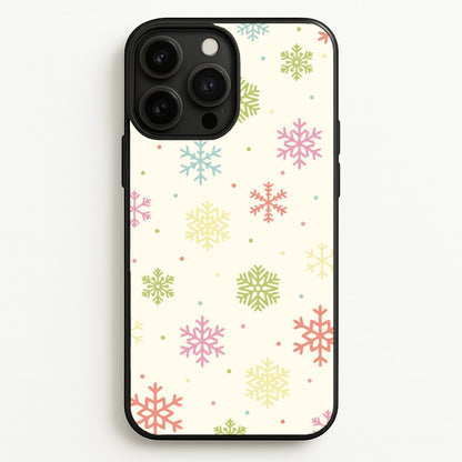 Pastel Snowflakes Pattern iPhone 13 Pro Max Case