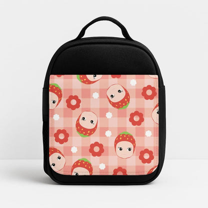 Strawberry Angel Pattern Insulated Lunch Bag