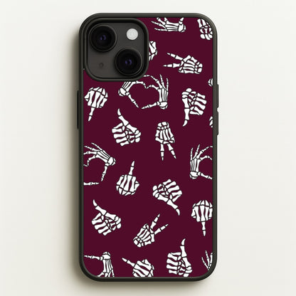 Skeleton Hands Pattern iPhone 13 Mini Case
