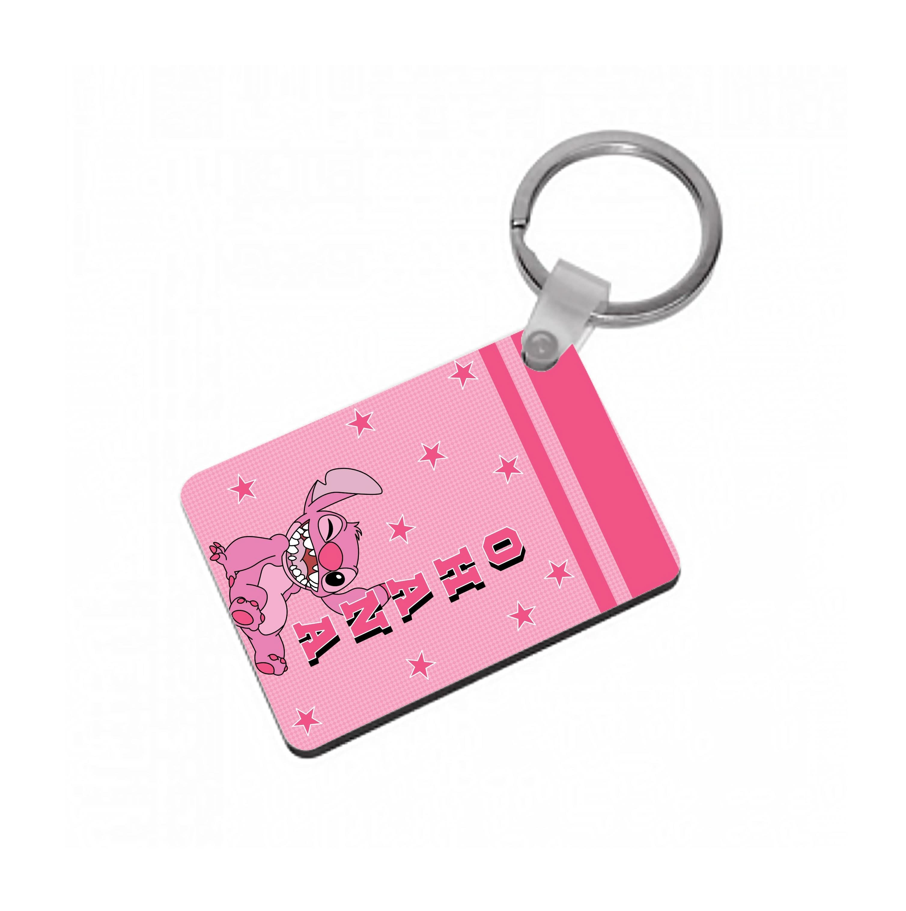 Pink Alien Ohana Keyring