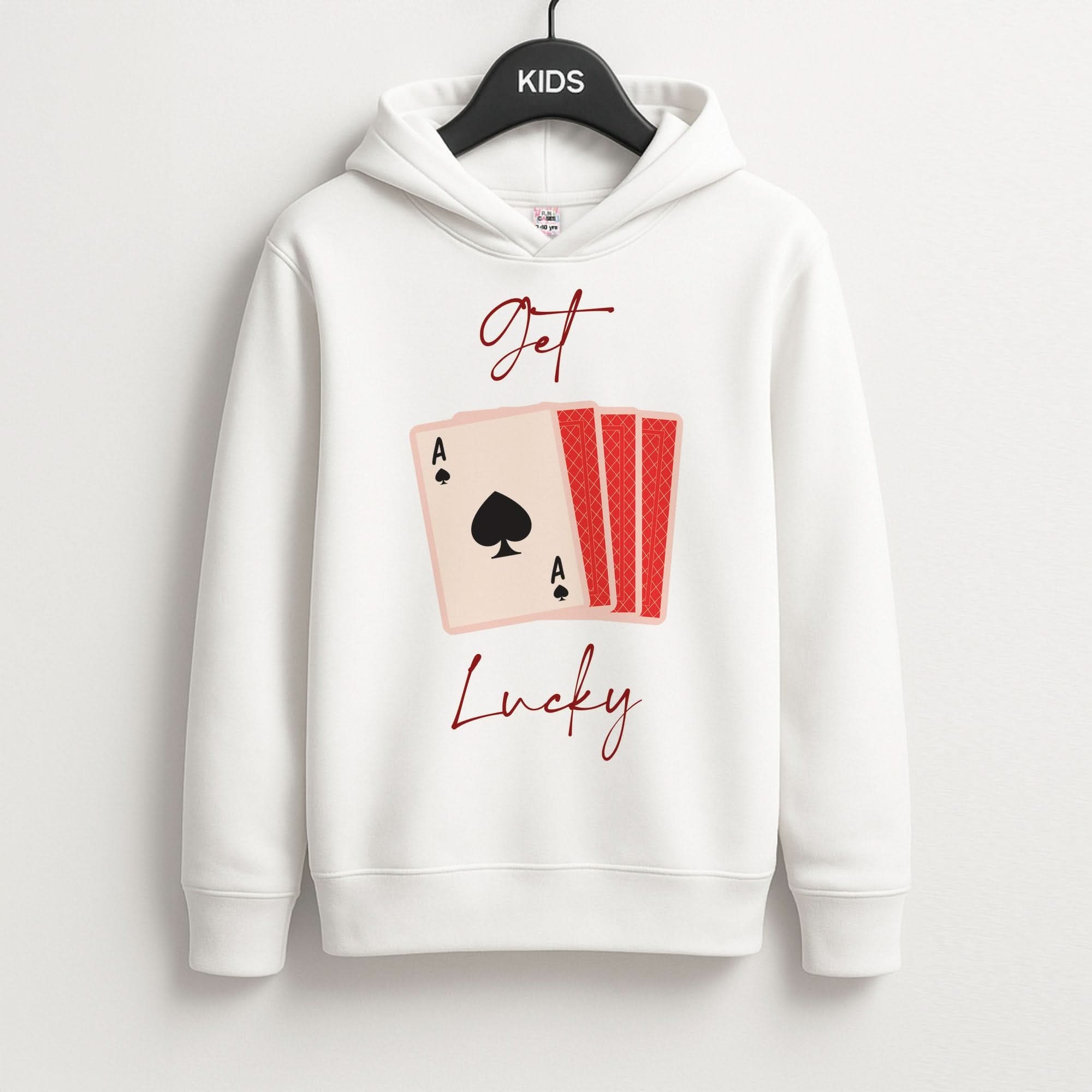 Get Lucky Set Of Cards Kids Hoodie