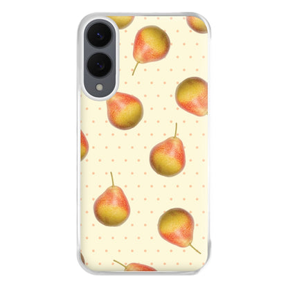 Pears And Polka Dots Pattern Galaxy S25 Edge Case