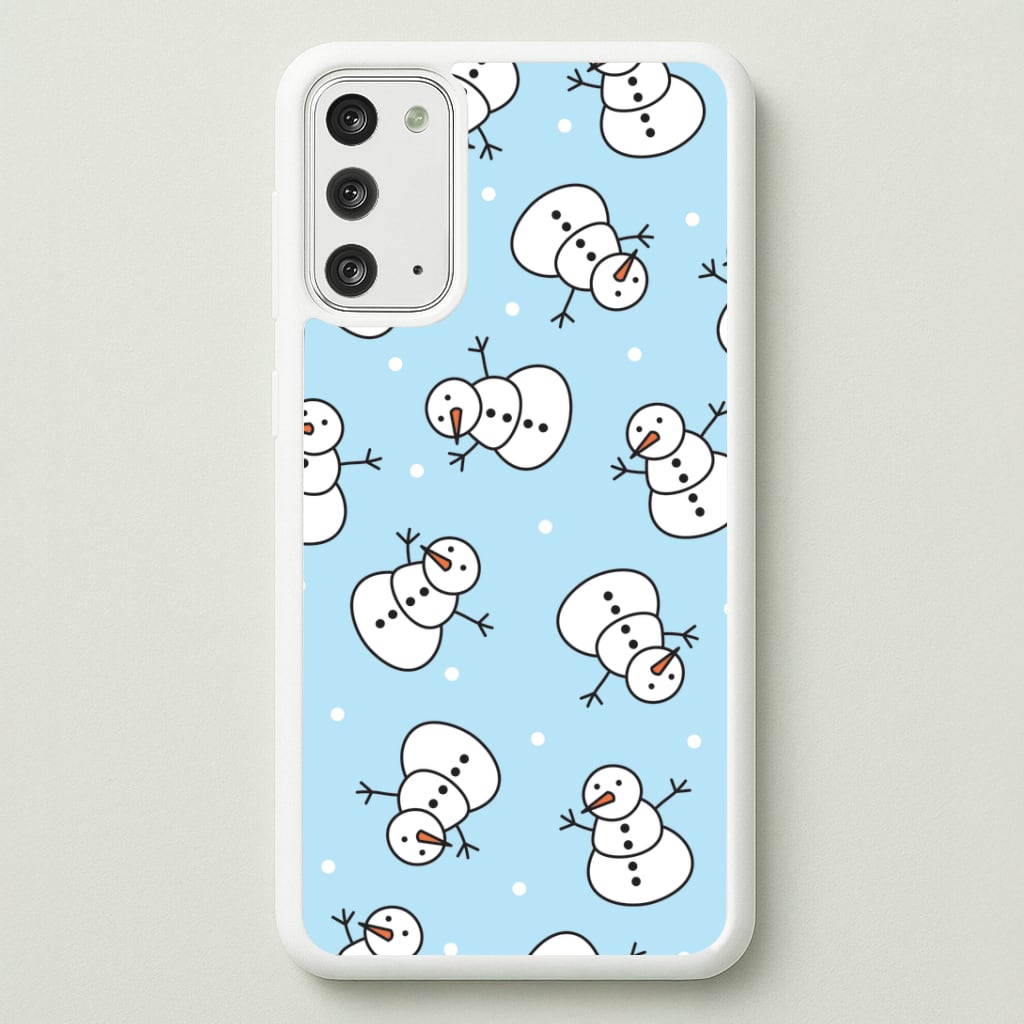 Cartoon Snowmen Pattern Galaxy Note 20 Case