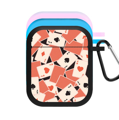 Playing Cards Collage Pattern AirPods Case