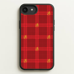 Superhero Team Red Tartan Pattern iPhone 6 Plus / 7 Plus / 8 Plus Case