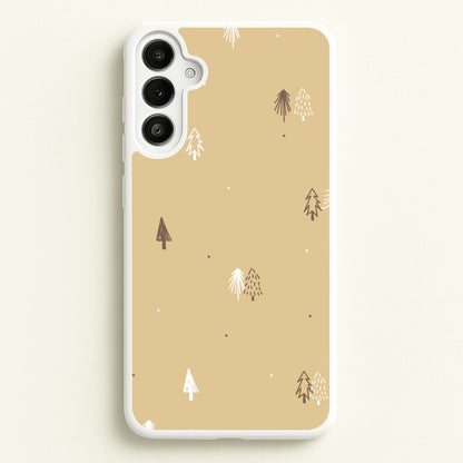 Minimal Christmas Trees Pattern Galaxy A34 Case