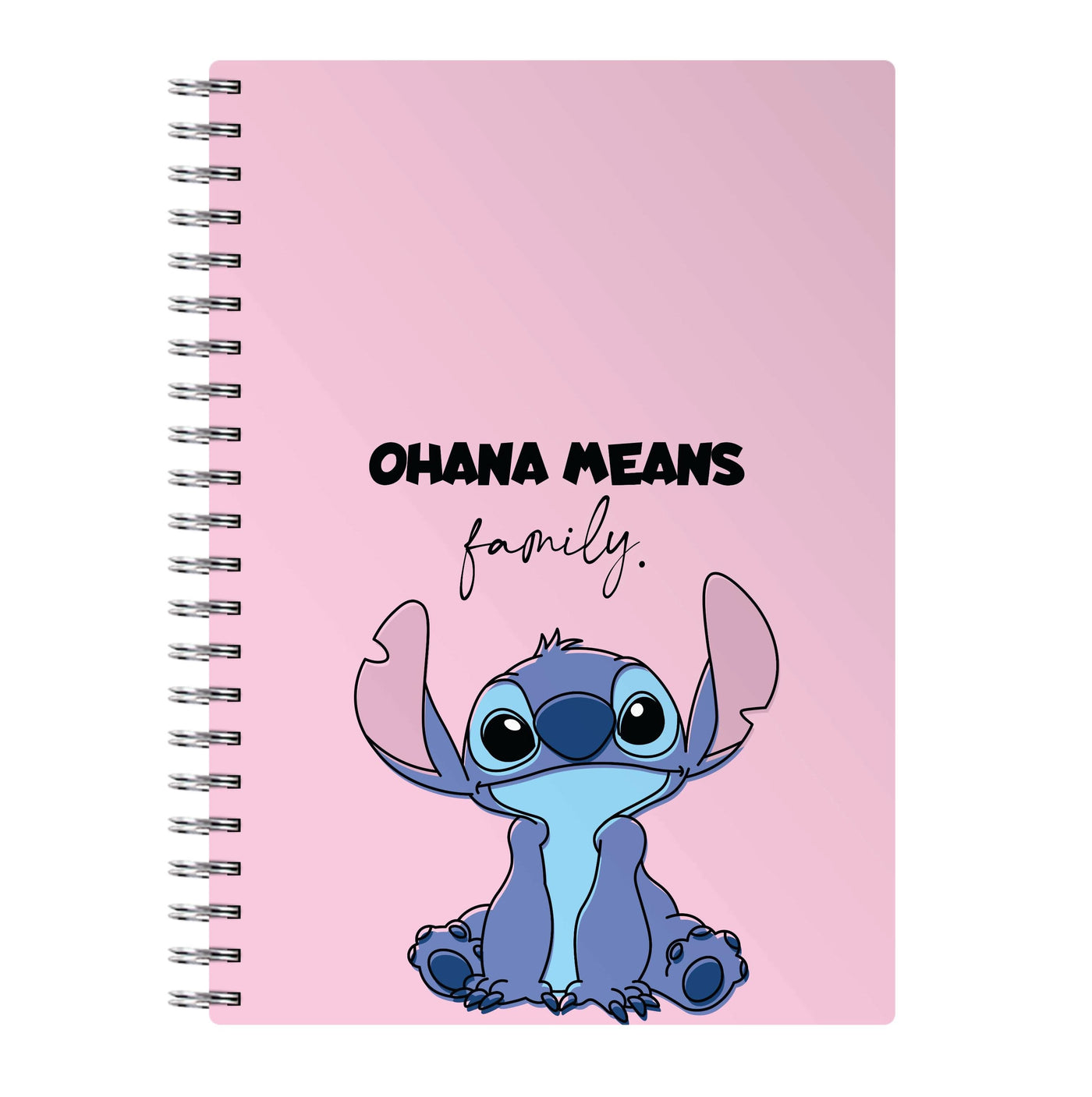 Ohana Means Family Pink Notebook