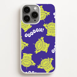 Toy Aliens Silhouette Pattern iPhone 16 Pro Case