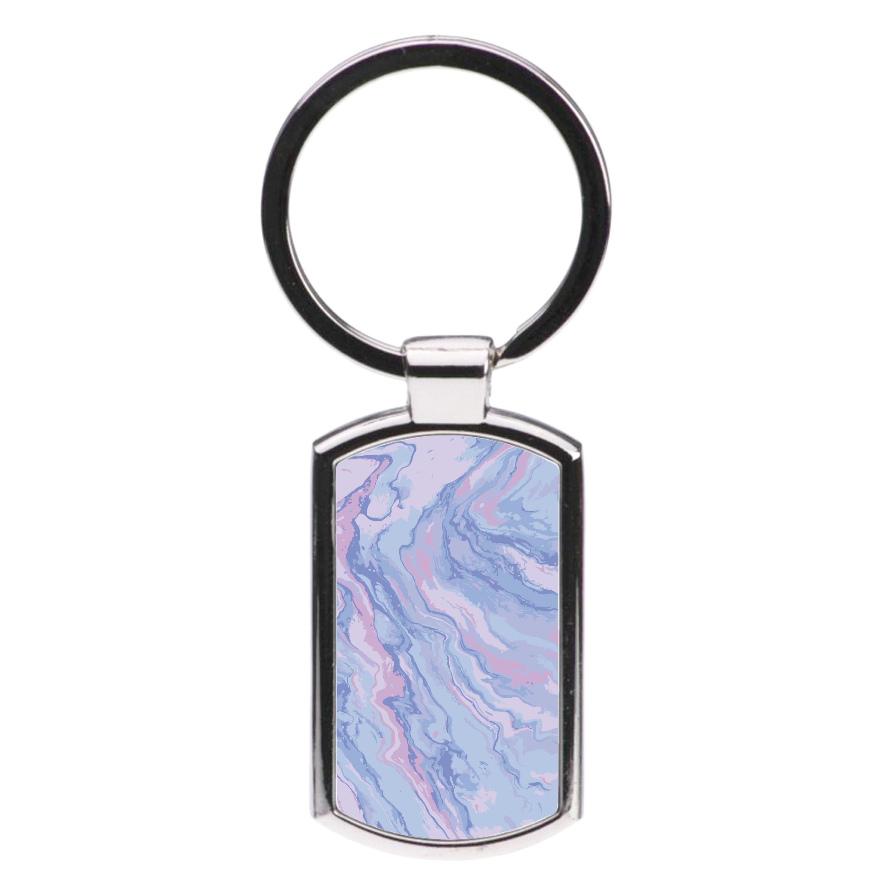 Purple Cloudy Marble Luxury Keyring