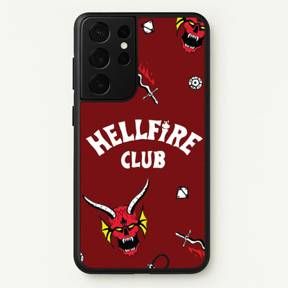 Hellfire Club Icons Collage Red Galaxy S21 Ultra Case