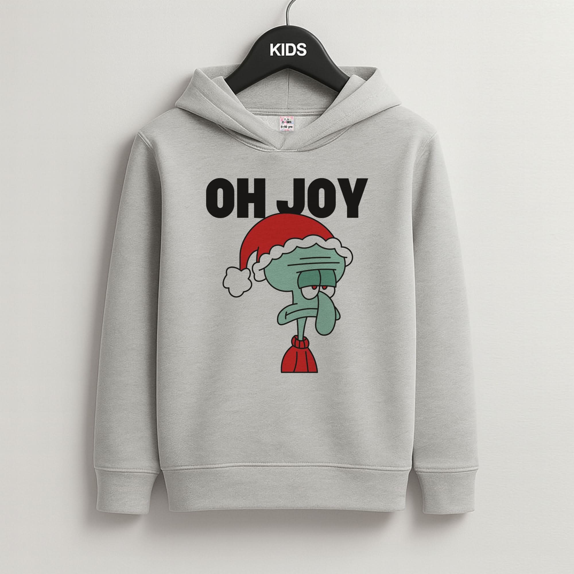 Oh Joy Cartoon Squid Grey Kids Hoodie